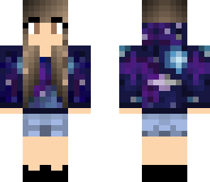 edited dark-haired galaxy girl