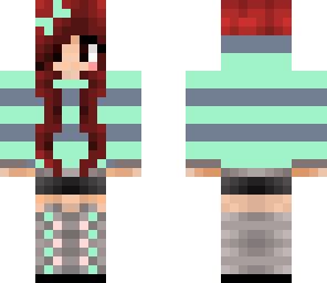 mint stripe girl