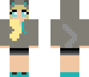 cyan cat girl