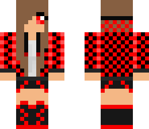 checkerd girl with headphones