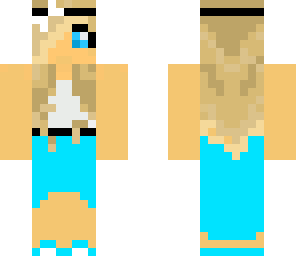blond girl blue