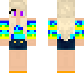 neon blue girl