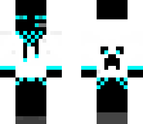enderman teen skin with a creeper face in the back