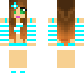 torqouise and white teen girl