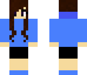 blue hoodie girl