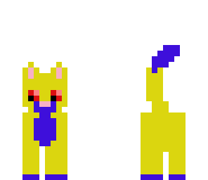 blue and yellow awesome cat