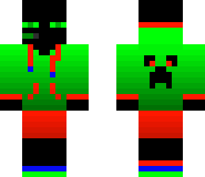 green enderman in a hoodie 2