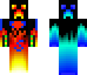 water and lava creeper man lady
