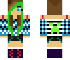 neon punk headphone girl