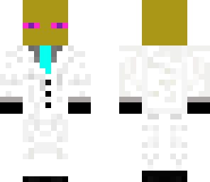golden ender man in white suit