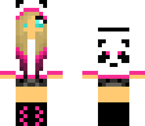 magenta panda girl