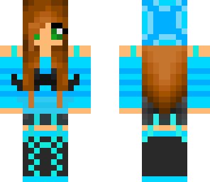 mustache girl blue
