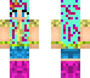 girl with bright coloured clothes