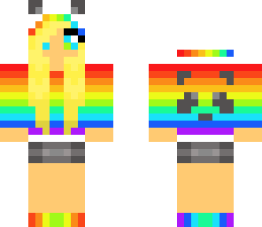 blonde rainbow panda hoodie