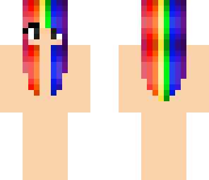 rainbw hair girl skin base- vote and credit if use