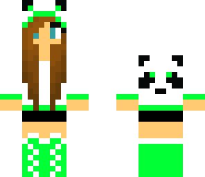 green panda girl