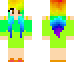 neon rainbows girl