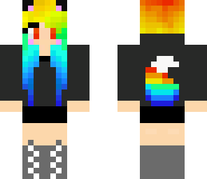 rainbow wolf girl edit