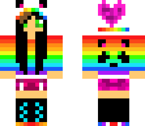 rainbow girl panda