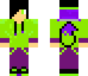 purple and green