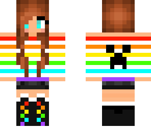 cool rainbow creeper girl edit
