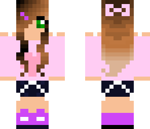cute pink heart girl