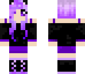 purple haired kitty 