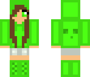 green slime hoodie girl
