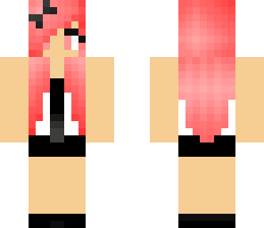 edited pink hair girl