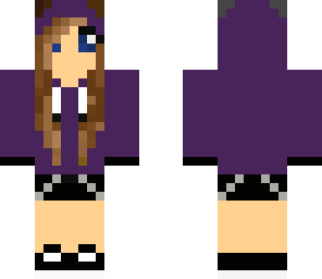 purple girl with hoddie