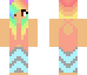 cute rainbow chevron skirt girl