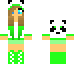 green panda girl