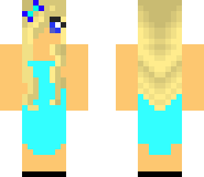blond girl with dress