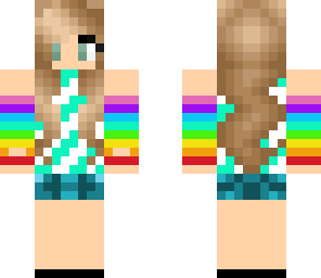 rainbow gloves girl