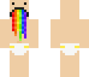 baby barfing rainbow