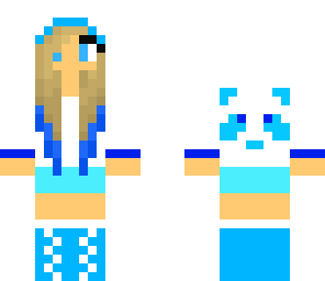blue panda girl