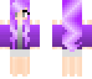 purple hd hair girl