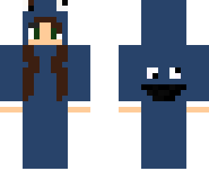 girl in cookie monster one piece