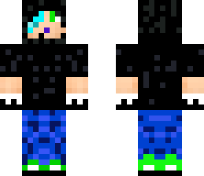 teen with blue hair