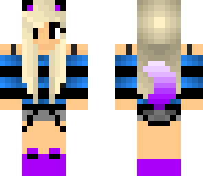 blue and purple cat