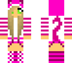 pink striped cat hoodie