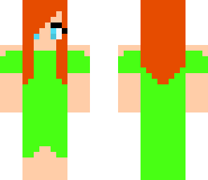 ginger and green girl