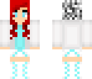 red hair with hat