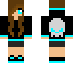 neon blue gamer girl