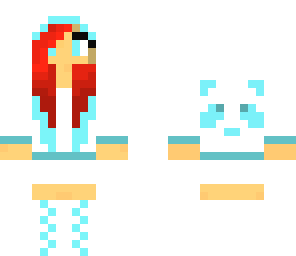 red hair panda hoddie
