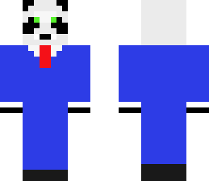panda in blue suit