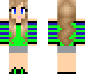 green and blue girl