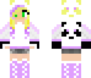 purple panda girl