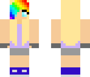rainbow hair chick