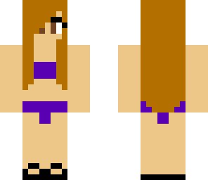 purple swimsuit girl